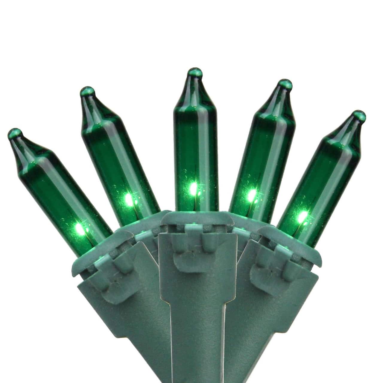 50ct. Mini Christmas String Lights with Green Wire